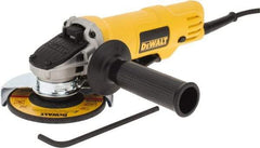 DeWALT - 4-1/2" Wheel Diam, 12,000 RPM, Corded Angle & Disc Grinder - 5/8-11 Spindle, 120 Volts, 7.5 Amps - Apex Tool & Supply