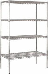 Sandusky Lee - 4 Shelf Wire Shelving Unit - 48" Wide x 24" Deep x 74" High, - Apex Tool & Supply