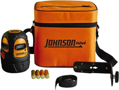Johnson Level & Tool - 1 Beam 200' (Interior) 300' (Exterior) Max Range Self Leveling Line Laser - Red Beam, 1/8" at 50' Accuracy, 3-3/4" Long x 5-1/4" High, Battery Included - Apex Tool & Supply