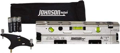 Johnson Level & Tool - 3 Beam 100' (Interior) Max Range Torpedo Laser Level - Red Beam, 1/8" at 50' Accuracy, 3-1/8" Long x 10" Wide x 2-1/4" High, Battery Included - Apex Tool & Supply