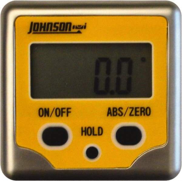 Johnson Level & Tool - (2) 180° Measuring Range, Magnetic Base Digital Protractor - 0.10° Resolution, Accuracy Up to 0.10°, CR2032 Lithium Battery Not Included - Apex Tool & Supply