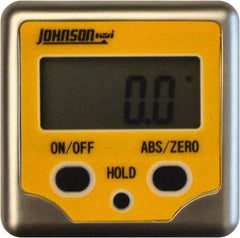 Johnson Level & Tool - (2) 180° Measuring Range, Magnetic Base Digital Protractor - 0.10° Resolution, Accuracy Up to 0.10°, CR2032 Lithium Battery Not Included - Apex Tool & Supply