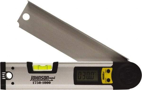 Johnson Level & Tool - 225° Measuring Range, Digital Protractor - 0.01° Resolution, 10 Inch Long Blade, Accuracy Up to 0.03°, CR2032 Lithium Battery Not Included - Apex Tool & Supply