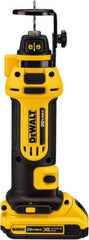 DeWALT - 1/4 and 1/8 Inch Collet, 2,600 RPM, Spiral Saw - 20 Volts, 2 Batteries, Charger Included - Apex Tool & Supply