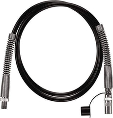 DeWALT - 3-1/2' Long, 10,000 psi Operating Pressure, Rubber Grease Gun Hose - 1/8 NPT, 689 bar Burst Pressure - Apex Tool & Supply