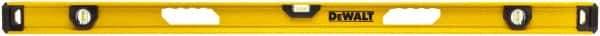 DeWALT - Magnetic 48" Long 3 Vial I-Beam Level - Aluminum, Yellow - Apex Tool & Supply