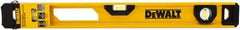 DeWALT - 24" Long 3 Vial I-Beam Level - Aluminum, Yellow - Apex Tool & Supply