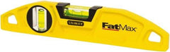 Stanley - 2 Vial, 9" Aluminum Die Cast Torpedo Level - Magnetic, Yellow - Apex Tool & Supply