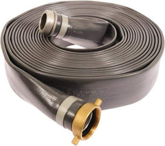 Continental ContiTech - 1-1/2" ID x 1.72 OD, 90 Working psi, Gray Pliovic Hose, Lays Flat - 100' Long, -10 to 150°F - Apex Tool & Supply