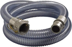 Alliance Hose & Rubber - 1-1/4" Inside x 1.56" Outside Diam, Food & Beverage Hose - 3" Bend Radius, Clear, 20' Long, 50 Max psi, 29 Vacuum Rating - Apex Tool & Supply