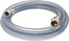 Alliance Hose & Rubber - 2" Inside x 2.37" Outside Diam, Food & Beverage Hose - 8" Bend Radius, Clear, 20' Long, 79 Max psi, 29 Vacuum Rating - Apex Tool & Supply