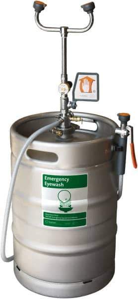Guardian - 15 Gallon, 0.65 GPM Flow Rate at 80 PSI, Pressurized with Drench Hose, Portable Eye Wash Station - Apex Tool & Supply