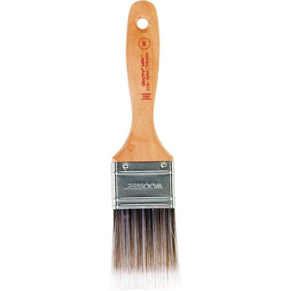 Wooster Brush - 2" Flat Nylon/Polyester Varnish Brush - 2-11/16" Bristle Length, 6-1/2" Maple Beavertail Handle - Apex Tool & Supply