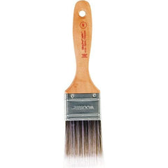 Wooster Brush - 2" Flat Nylon/Polyester Varnish Brush - 2-11/16" Bristle Length, 6-1/2" Maple Beavertail Handle - Apex Tool & Supply