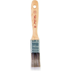 Wooster Brush - 1" Flat Nylon/Polyester Varnish Brush - 2-3/16" Bristle Length, 6-1/2" Maple Beavertail Handle - Apex Tool & Supply