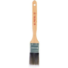 Wooster Brush - 1-1/2" Flat Nylon/Polyester Sash Brush - 2-7/16" Bristle Length, 7.88" Maple Fluted Handle - Apex Tool & Supply