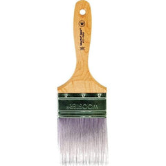 Wooster Brush - 3" Flat Synthetic Wall Brush - 3-7/16" Bristle Length, 6-1/4" Maple Beavertail Handle - Apex Tool & Supply