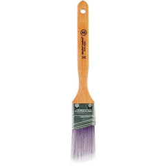 Wooster Brush - 1-1/2" Angled Synthetic Sash Brush - 2-7/16" Bristle Length, 7.77" Maple Fluted Handle - Apex Tool & Supply