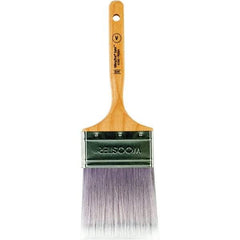 Wooster Brush - 3" Flat Synthetic Varnish Brush - 3-3/16" Bristle Length, 6-1/4" Maple Dowel Handle - Apex Tool & Supply