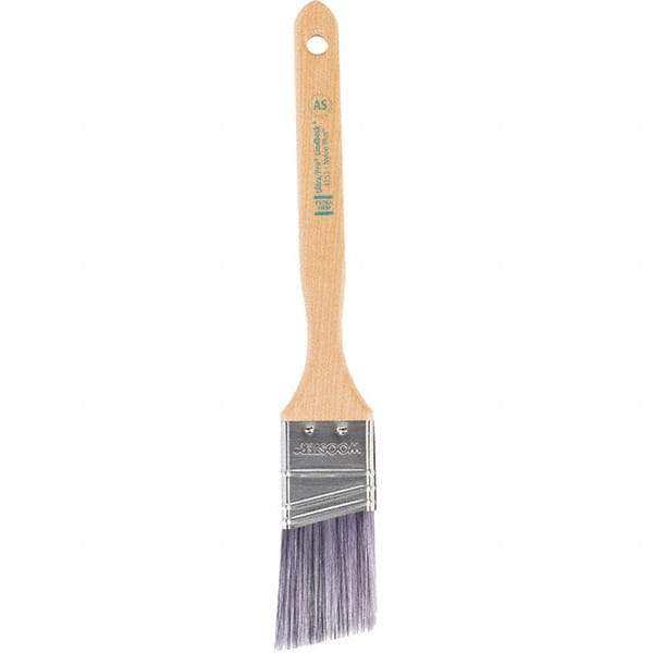 Wooster Brush - 1-1/2" Angled Synthetic Sash Brush - 2-7/16" Bristle Length, 7.88" Maple Fluted Handle - Apex Tool & Supply