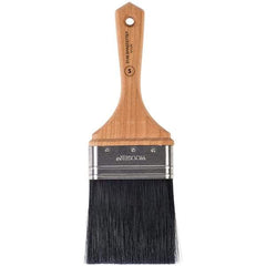 Wooster Brush - 3" Flat Synthetic Varnish Brush - 3-3/16" Bristle Length, 5-1/2" Maple Beavertail Handle - Apex Tool & Supply