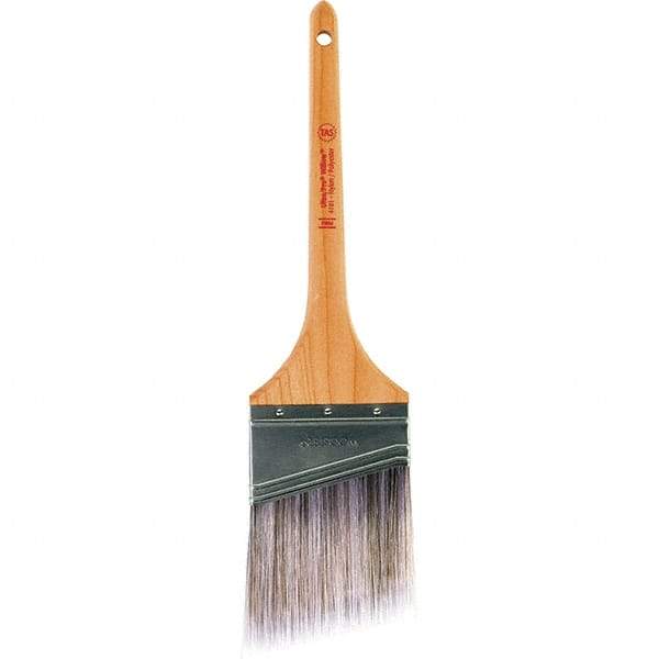 Wooster Brush - 3" Angled Nylon/Polyester Sash Brush - 2-15/16" Bristle Length, 8" Maple Rattail Handle - Apex Tool & Supply