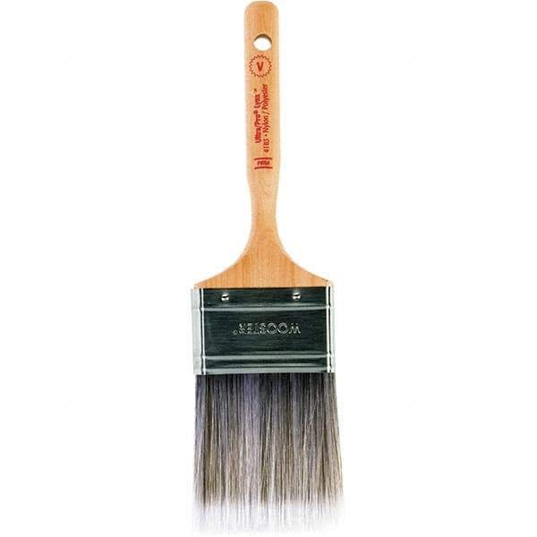Wooster Brush - 2-1/2" Flat Nylon/Polyester Varnish Brush - 2-15/16" Bristle Length, 6-1/4" Maple Dowel Handle - Apex Tool & Supply