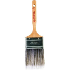 Wooster Brush - 2-1/2" Flat Nylon/Polyester Varnish Brush - 2-15/16" Bristle Length, 6-1/4" Maple Dowel Handle - Apex Tool & Supply