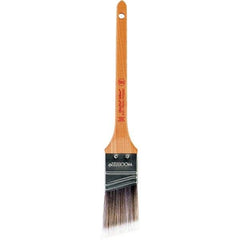 Wooster Brush - 1-1/2" Angled Nylon/Polyester Sash Brush - 2-3/16" Bristle Length, 8" Maple Rattail Handle - Apex Tool & Supply