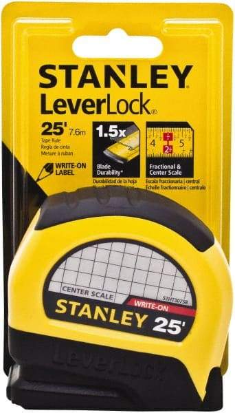 Stanley - 25' x 1" Tape Measure - 1/16" Graduation - Apex Tool & Supply
