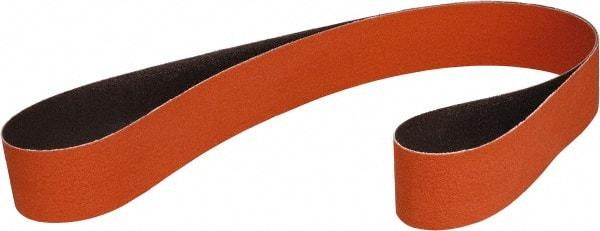 3M - 2-3/4" Wide x 15-1/2" OAL, 80 Grit, Ceramic Abrasive Belt - Ceramic, Coated, Cloth Backing, Series 777F - Apex Tool & Supply