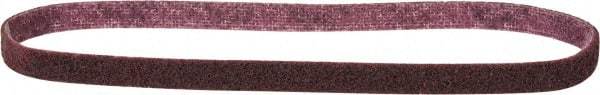 3M - 1/2" Wide x 24" OAL, Aluminum Oxide Abrasive Belt - Aluminum Oxide, Medium, Nonwoven, Series SC-BL - Apex Tool & Supply