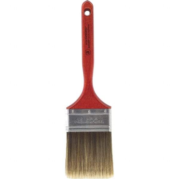 Wooster Brush - 3" Flat Nylon/Polyester Sash Brush - 3-3/16" Bristle Length, 7-3/16" Wood Fluted Handle - Apex Tool & Supply