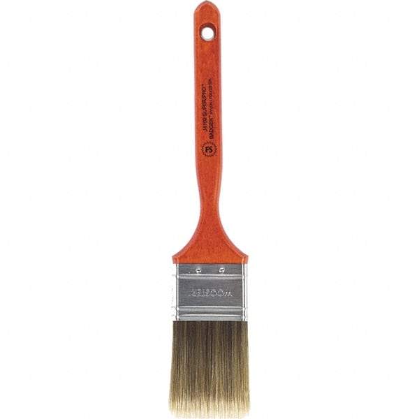 Wooster Brush - 2" Flat Nylon/Polyester Sash Brush - 2-11/16" Bristle Length, 7-3/16" Wood Fluted Handle - Apex Tool & Supply