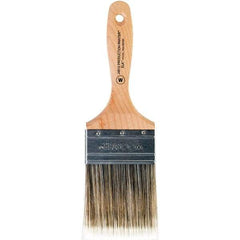 Wooster Brush - 3" Flat Nylon/Polyester Wall Brush - 3-7/16" Bristle Length, 6-1/4" Maple Beavertail Handle - Apex Tool & Supply