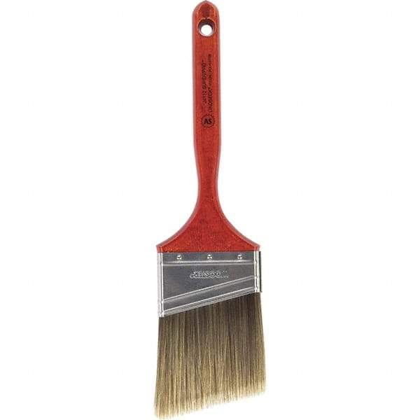 Wooster Brush - 3" Angled Nylon/Polyester Sash Brush - 3-3/16" Bristle Length, 7-3/16" Wood Fluted Handle - Apex Tool & Supply