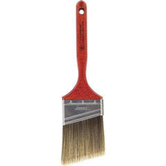 Wooster Brush - 3" Angled Nylon/Polyester Sash Brush - 3-3/16" Bristle Length, 7-3/16" Wood Fluted Handle - Apex Tool & Supply