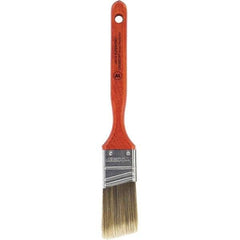 Wooster Brush - 1-1/2" Angled Nylon/Polyester Sash Brush - 2-7/16" Bristle Length, 7-3/16" Wood Fluted Handle - Apex Tool & Supply