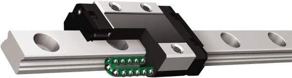 THK - 23.4mm Block L x 17mm W x 6.7mm H, 8mm Transverse Hole Spcg, 12mm Lateral Hole Spcg, 2-Row Mini SRS7GM Assembly - M2x2.3 Block Hole, 130mm Rail L x 7mm W x 4.7mm H, 8mm Assembly H, 0mm Overhang - Apex Tool & Supply