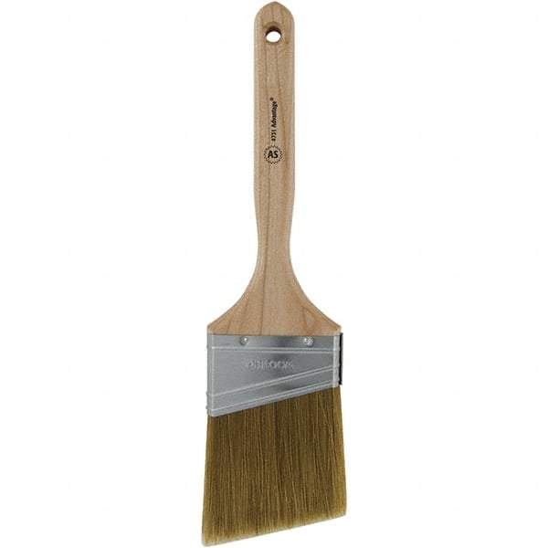 Wooster Brush - 3" Angled Hog Sash Brush - 3-3/16" Bristle Length, 7-1/8" Plastic Fluted Handle - Apex Tool & Supply