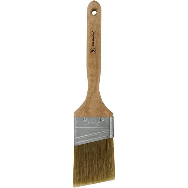 Wooster Brush - 2-1/2" Angled Hog Sash Brush - 2-15/16" Bristle Length, 7-1/8" Plastic Fluted Handle - Apex Tool & Supply