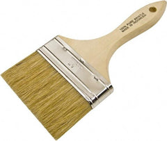 Wooster Brush - 4" Flat Hog Chip Brush - 2" Bristle Length, 5-3/4" Wood Beavertail Handle - Apex Tool & Supply