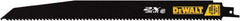 DeWALT - 12" Long x 1" Thick, High Speed Steel Reciprocating Saw Blade - Tapered Profile, 6 TPI, Toothed Edge, Universal Shank - Apex Tool & Supply