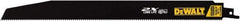 DeWALT - 12" Long x 1" Thick, High Speed Steel Reciprocating Saw Blade - Straight Profile, 10 TPI, Toothed Edge, Universal Shank - Apex Tool & Supply