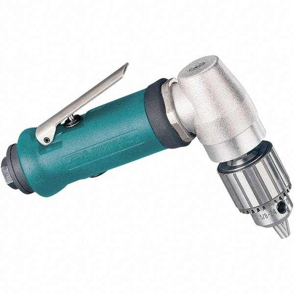 Dynabrade - 1/4" Keyed Chuck - Right Angle Handle, 20,000 RPM, 0.4 hp, 90 psi - Apex Tool & Supply