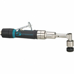 Dynabrade - 3,200 OPM, 26 CFM Air Consumption, 90 psi Air Pressure, Right Angle Air Orbital Sander - Round Pad, Adhesive/PSA Backing, 1/4 NPT Inlet - Apex Tool & Supply
