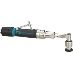 Dynabrade - 3,200 OPM, 26 CFM Air Consumption, 90 psi Air Pressure, Right Angle Air Orbital Sander - Round Pad, 1/4 NPT Inlet - Apex Tool & Supply