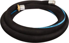 Alliance Hose & Rubber - 1-1/2" ID x 1.87 OD, 150 Working psi, Black Synthetic Rubber Water & Discharge Hose - Male x Female NPSH Ends, 20' Long, -25 to 200°F - Apex Tool & Supply