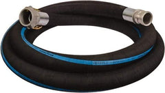 Alliance Hose & Rubber - 4" ID x 4.45 OD, 150 Working psi, Black Synthetic Rubber Water & Discharge Hose - Male x Female Camlock Ends, 20' Long, -25 to 200°F - Apex Tool & Supply