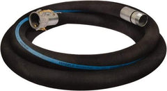 Alliance Hose & Rubber - 3" ID x 3.42 OD, 150 Working psi, Black Synthetic Rubber Water & Discharge Hose - Female Camlock x Male Nipple Ends, 20' Long, -25 to 200°F - Apex Tool & Supply